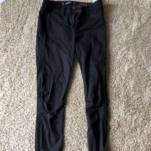 Hollister Skinny Small Ripped Black Jeans